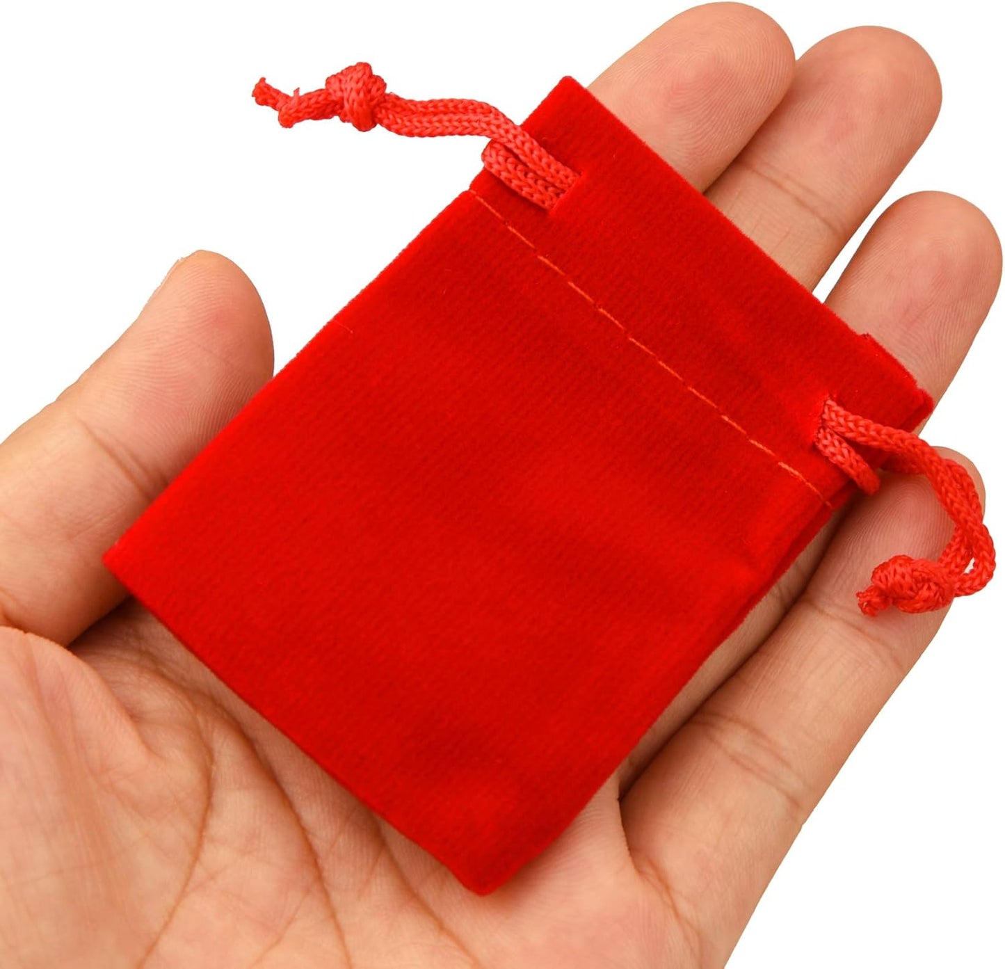 Red Velvet Abundance Pouch (1 - one) – Cloves, Red String & Gem for Wealth & Protection