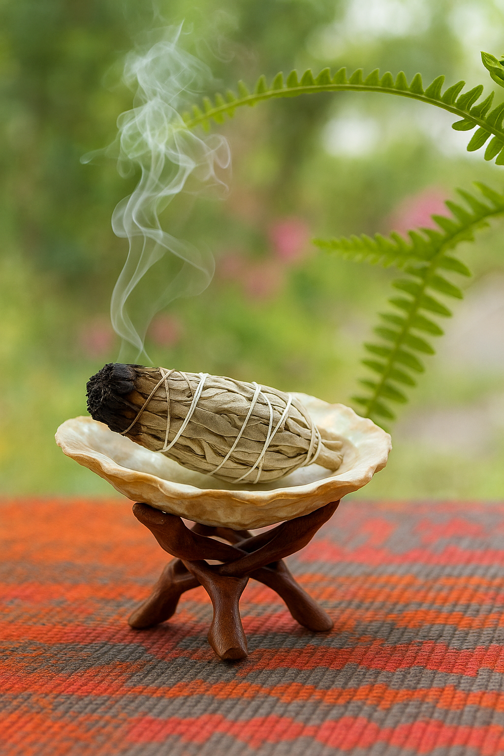 Complete Smoke Cleansing Starter Kit: White Sage, Palo Santo, Shell & Stand