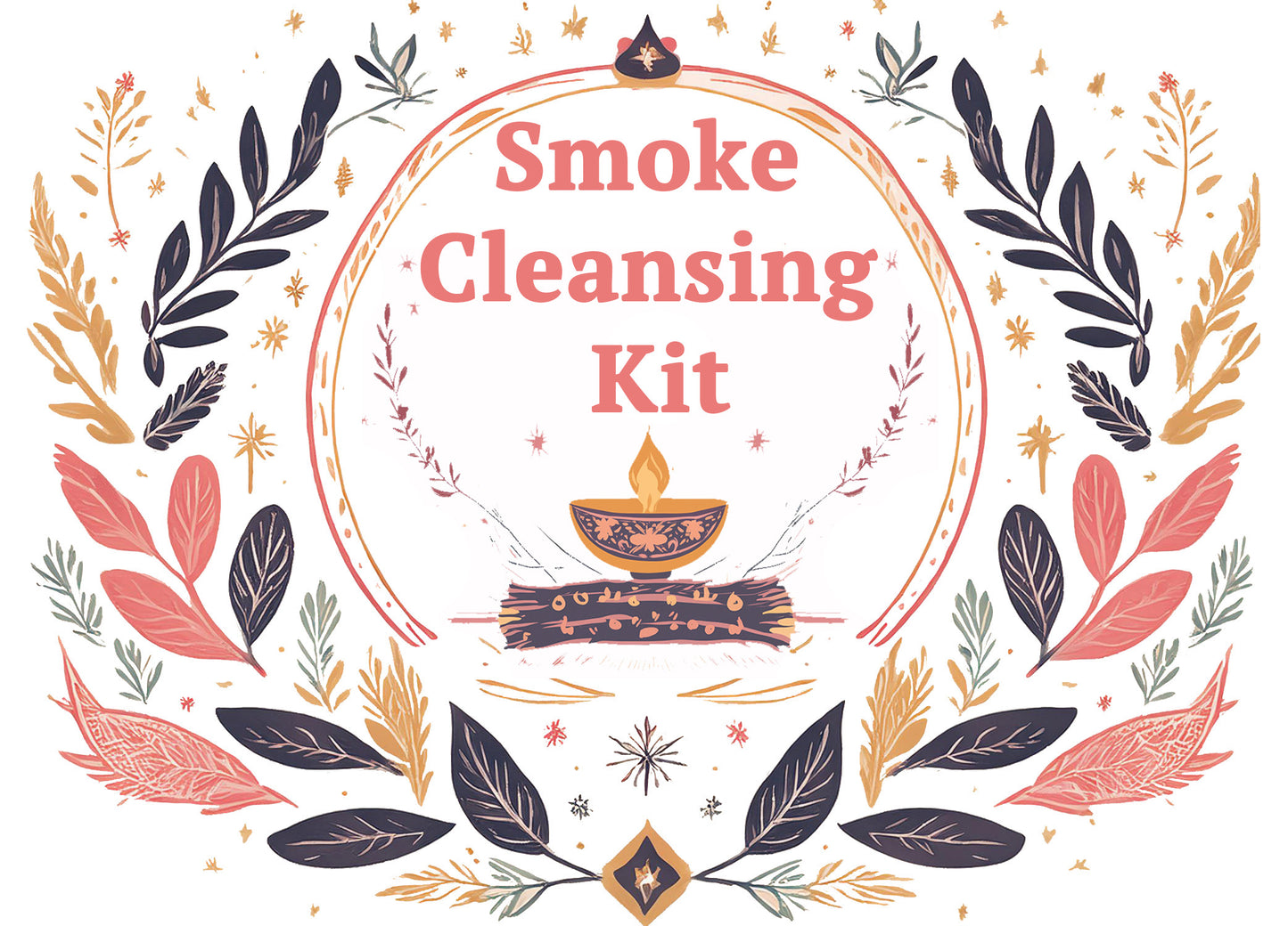 Complete Smoke Cleansing Starter Kit: White Sage, Palo Santo, Shell & Stand
