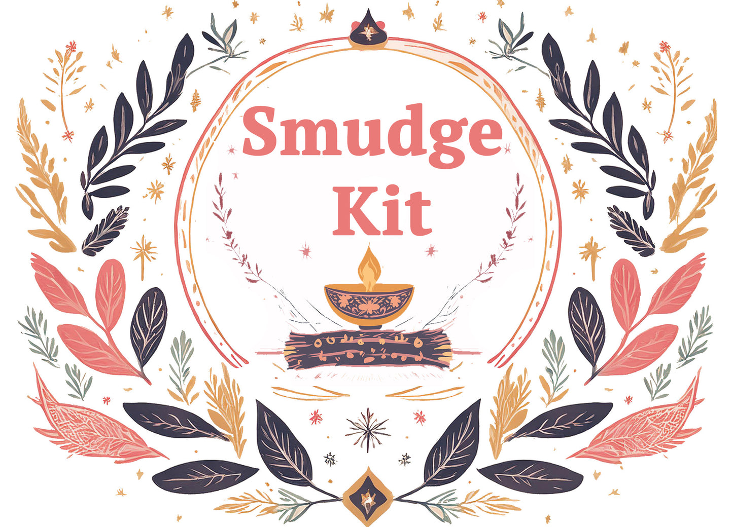 Complete Smudge Kit: White Sage, Palo Santo, Shell & Stand